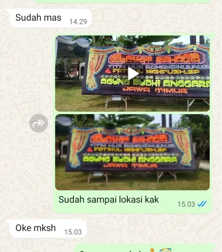 Pengiriman Papan Bunga Pucung Baru